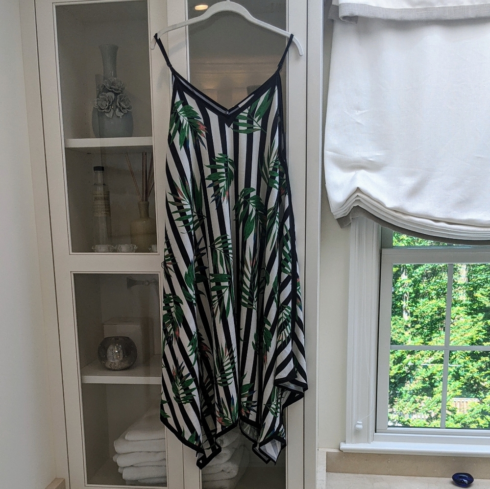Tropical print sun dress